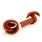 Choods Knotted Red and White Candy Cane Bone Chew Toy for Dogs