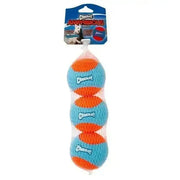 Chuckit! Amphibious Fetch Balls 3pk in blue and orange textured design