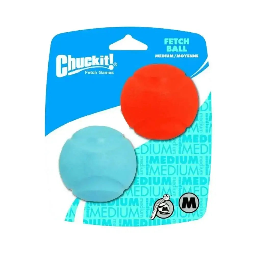 Chuckit! Fetch Ball medium blue and red rubber fetch dog toy