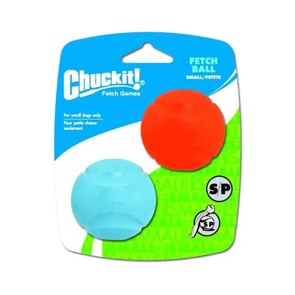 Small Chuckit! Fetch Ball in red and blue for daily fetch dog play