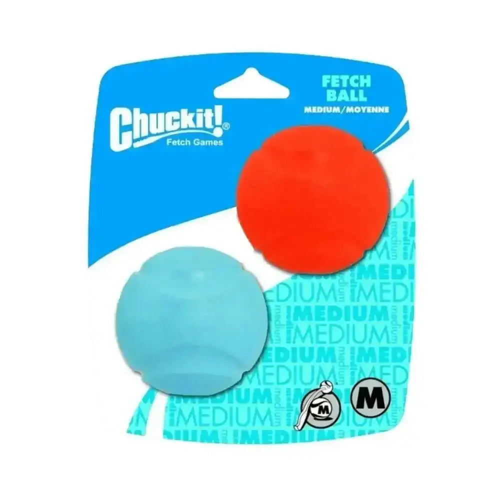 Chuckit! Fetch Ball medium blue and red rubber fetch dog toy