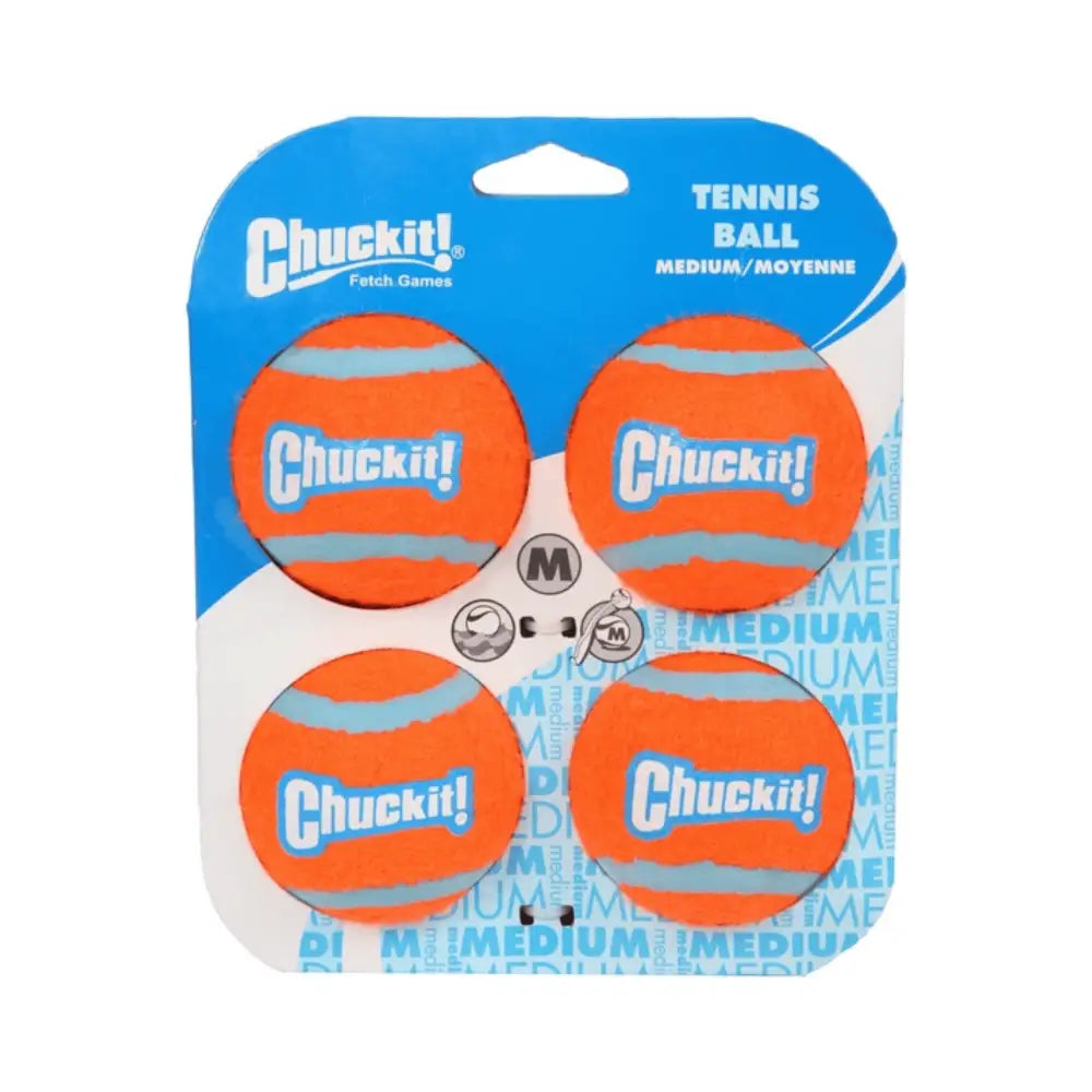 Chuckit! Medium orange tennis ball with reflective stripes