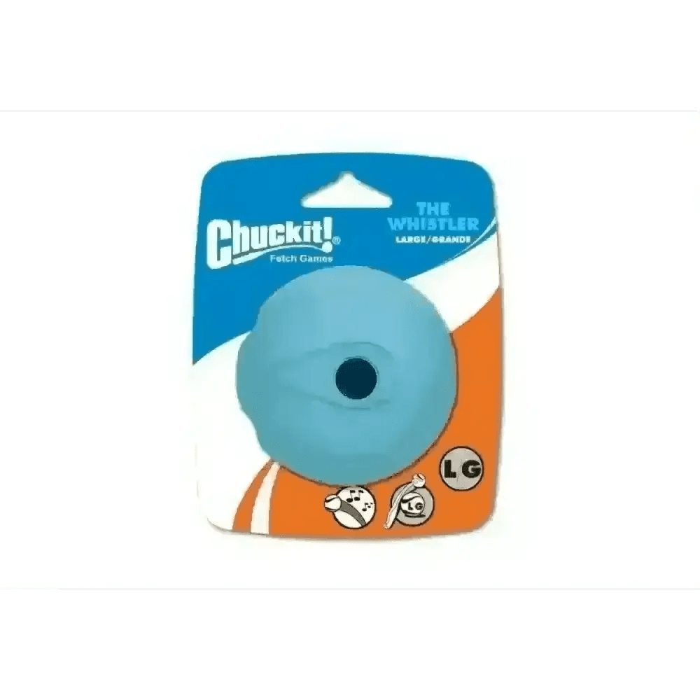 Chuckit! Whistling high-bouncing rubber ball in large blue