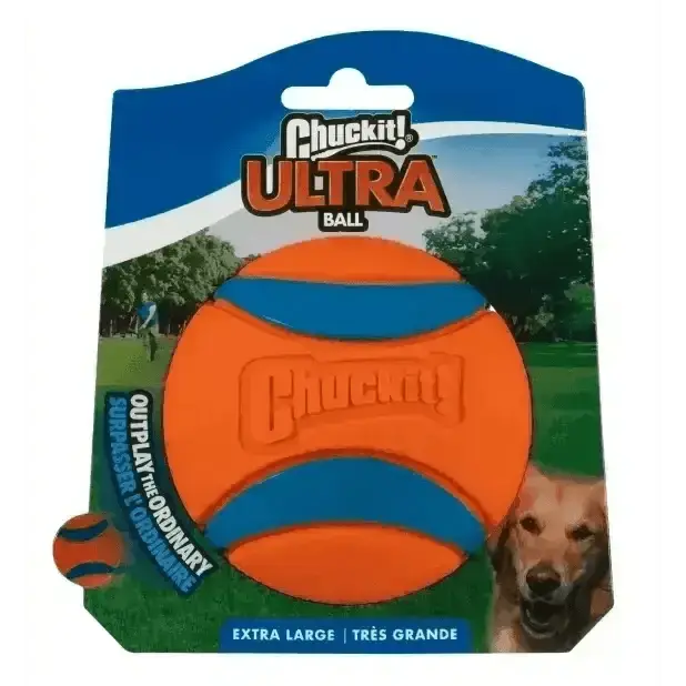 Chuckit Ultra Ball for dogs in extra-large size, made from durable extra-thick natural rubber