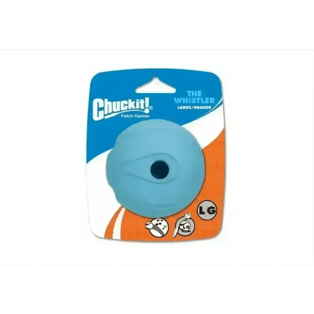 Chuckit! Whistling high-bouncing rubber ball in large blue