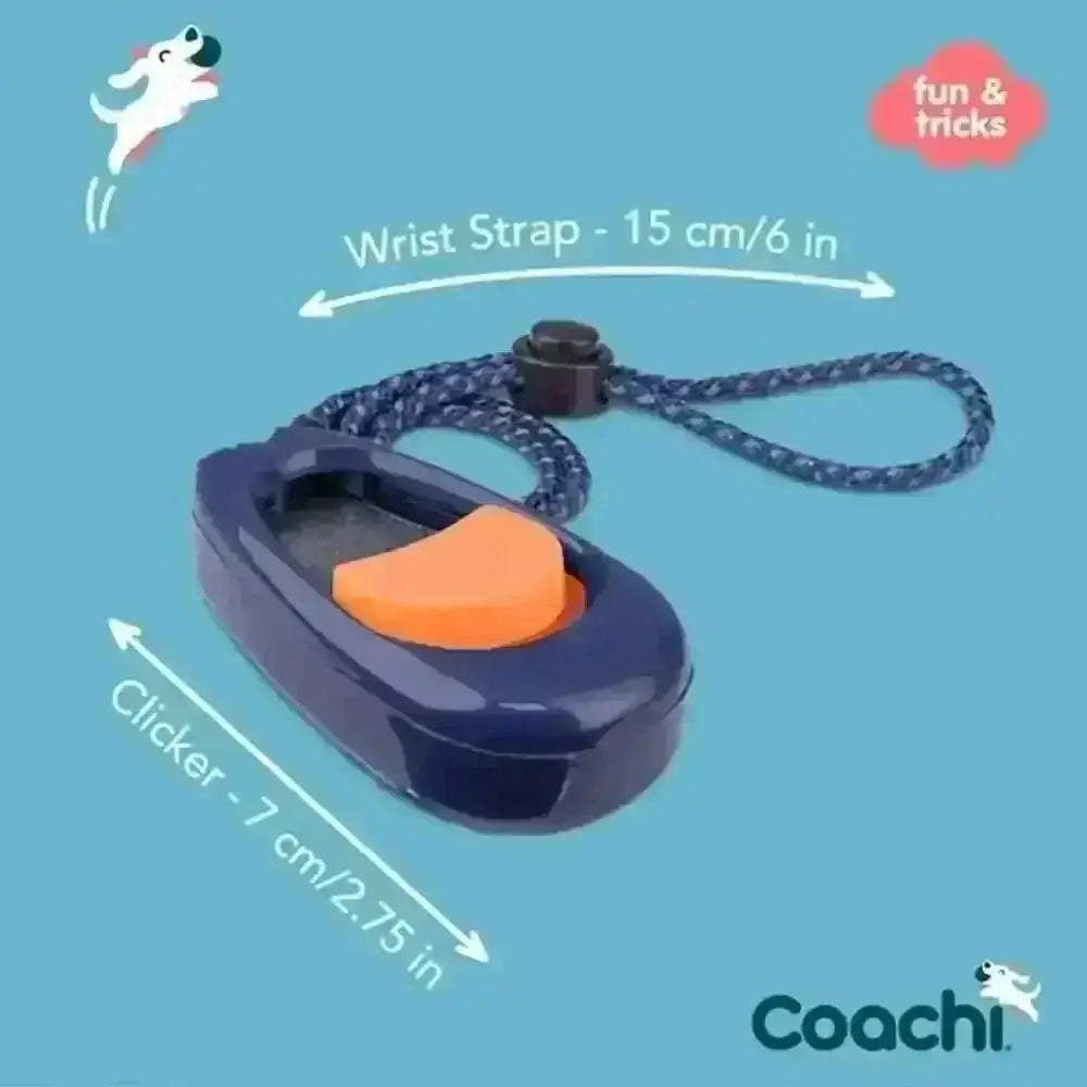 CoA Coachi Multi-Clicker Navy with Coral Button and Wrist Strap