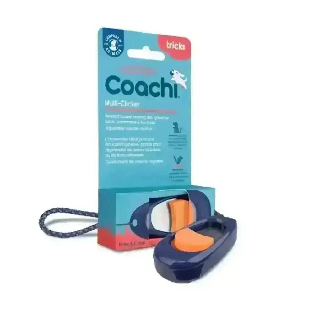CoA Coachi Multi-Clicker in navy and coral with carry cord
