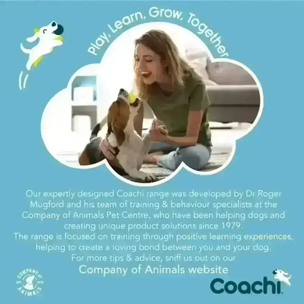 CoA Coachi Training Line: yellow-green rubber dog toy