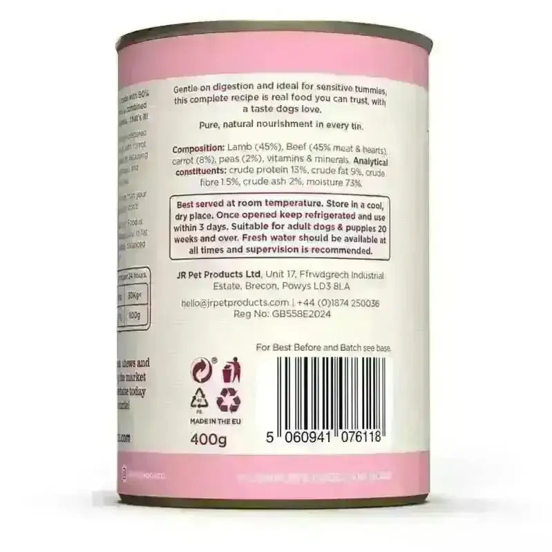 Complete Wellbeing Lamb & Beef 400g - Natural Wet Dog Food | Pet Shop