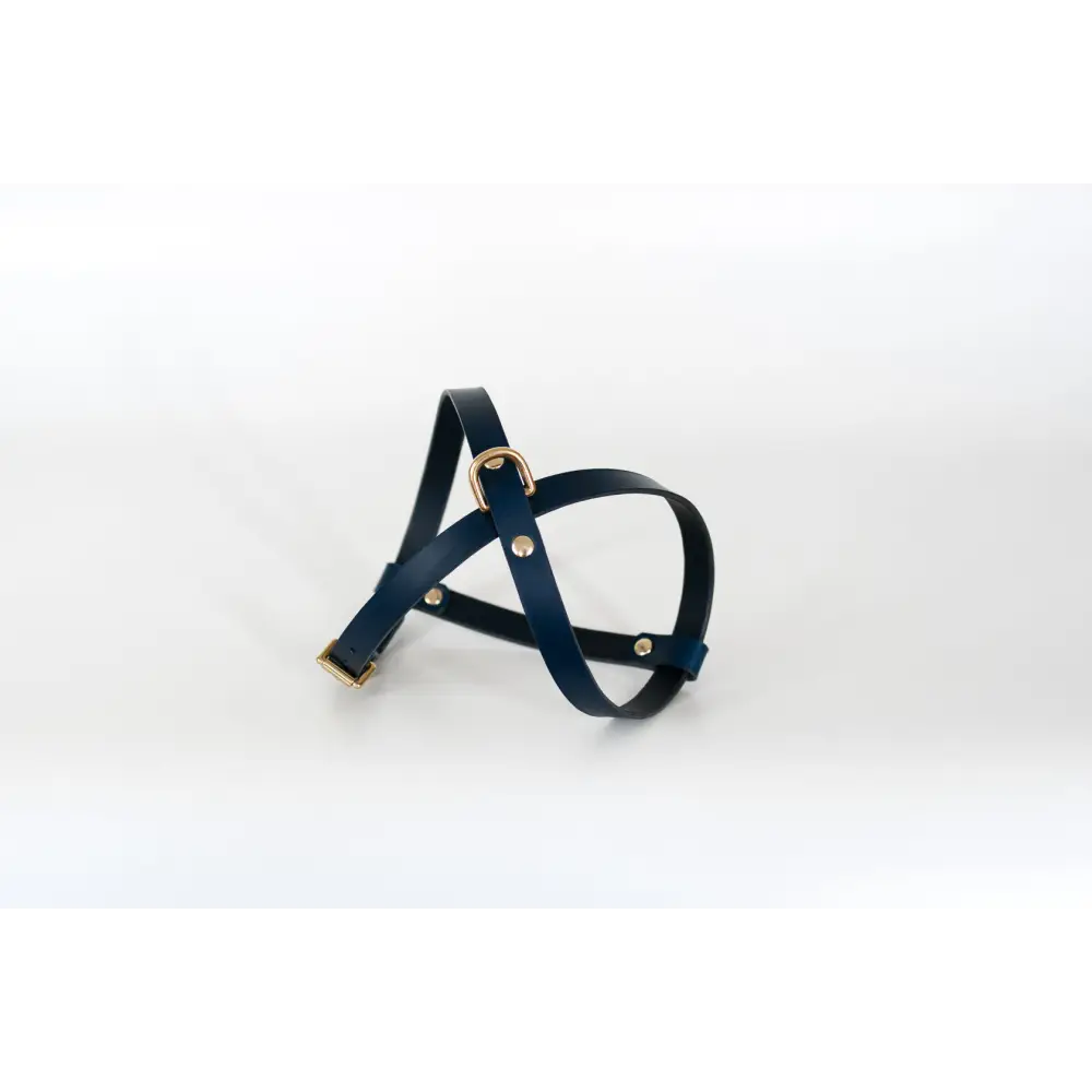 Cross Leather Harness - XX-Small / Navy