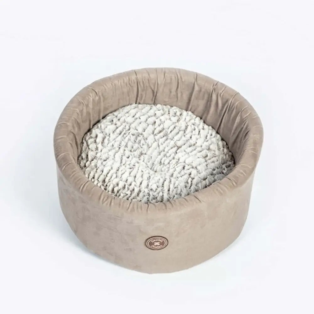 Chemical-free Danish Design Cat Cosy Arctic Bed Medium in beige faux suede