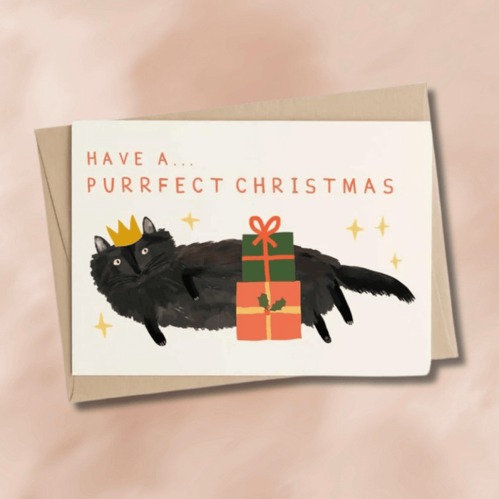 Purrfect Cat Christmas Card