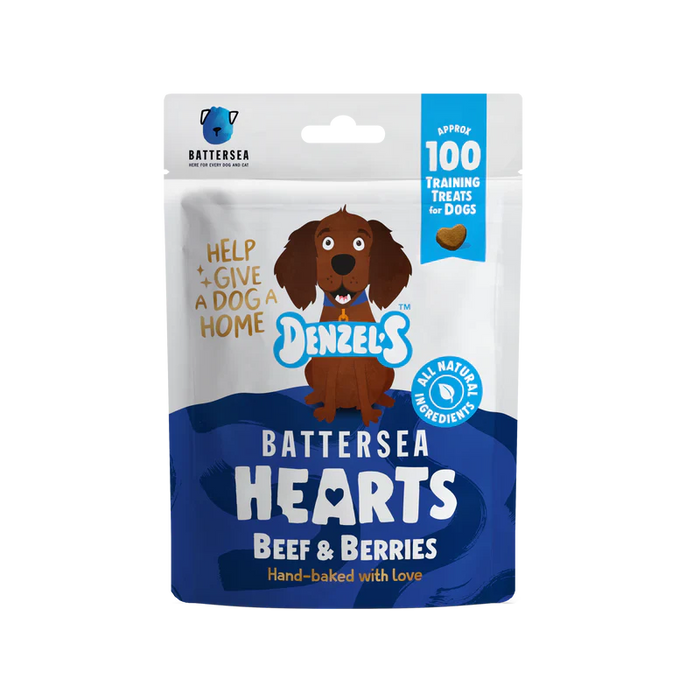 Denzel’s Battersea Hearts Treats for Dogs 90g - Natural Treats For Dogs