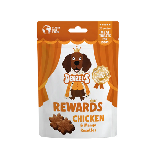 Denzel's Rewards Chicken & Mango Rosettes | Natural Dog Treats