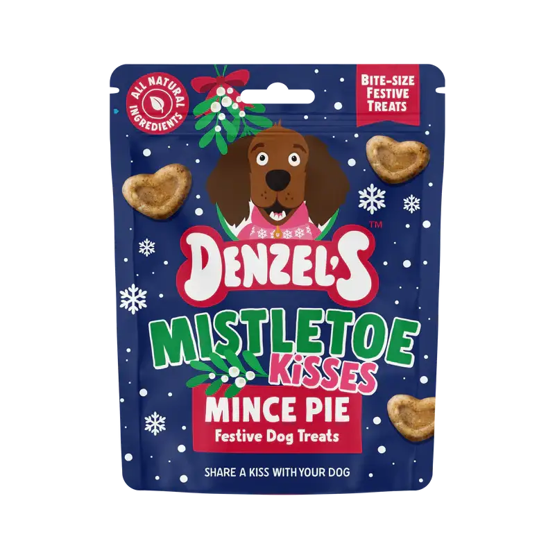 Denzel’s Mistletoe Kisses mince pie festive dog treats, 90g