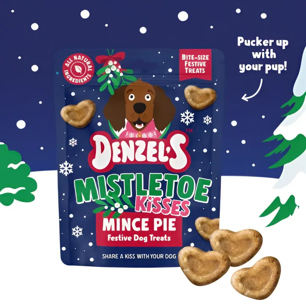 Denzel’s Mistletoe Kisses mince pie festive dog treats 90g