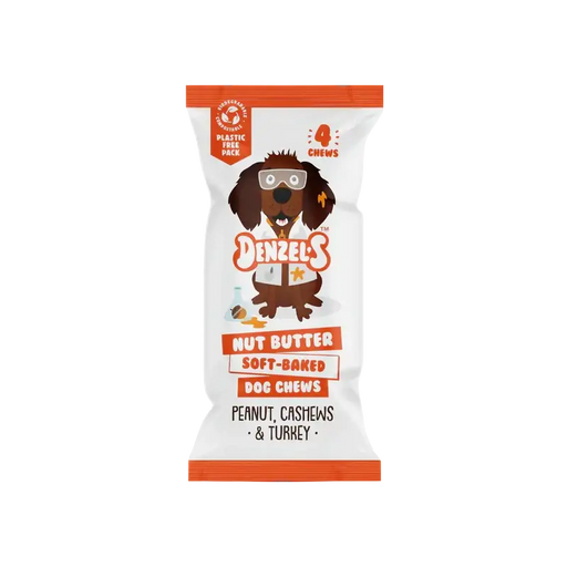 Denzel's Nut Butter Soft Baked Dog Chews | Natural chews for dogs