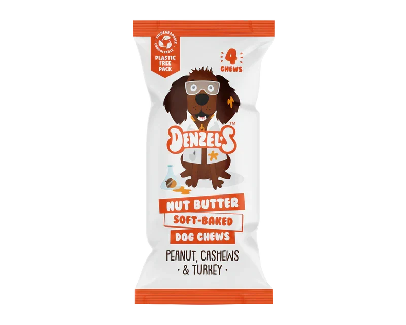 Denzel's Nut Butter Soft Baked Dog Chews | Natural chews for dogs