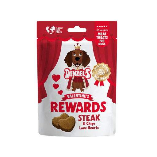 Denzel's Valentines Rewards Steak and Chips | Natural treats for dogs