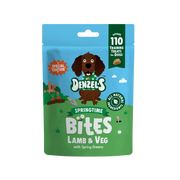 Denzel’s springtime bites lamb & veg dog treats with natural ingredients in resealable pouch