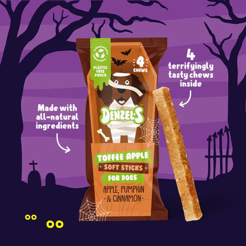 Denzel's Toffee Apple Sticks | Natural halloween treats for dogs