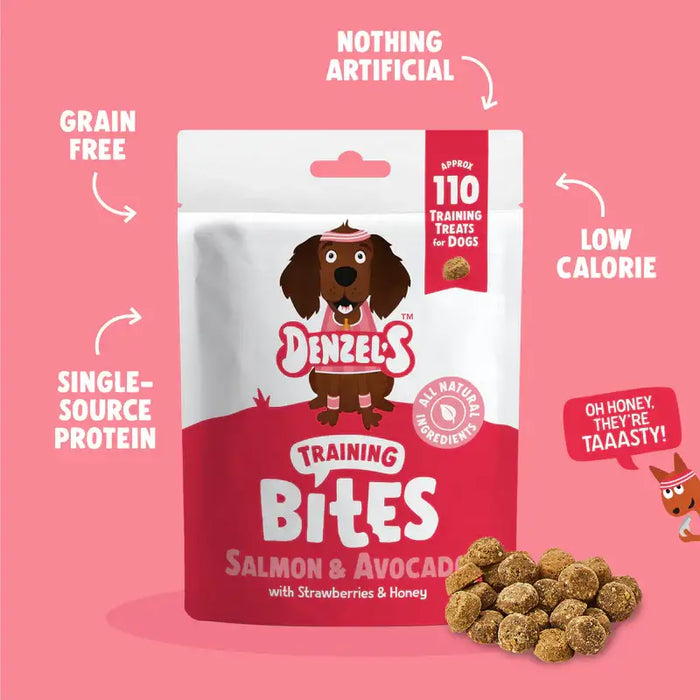 Denzel’s Training Bites Salmon & Avocado 100g Natural Treats For Dogs