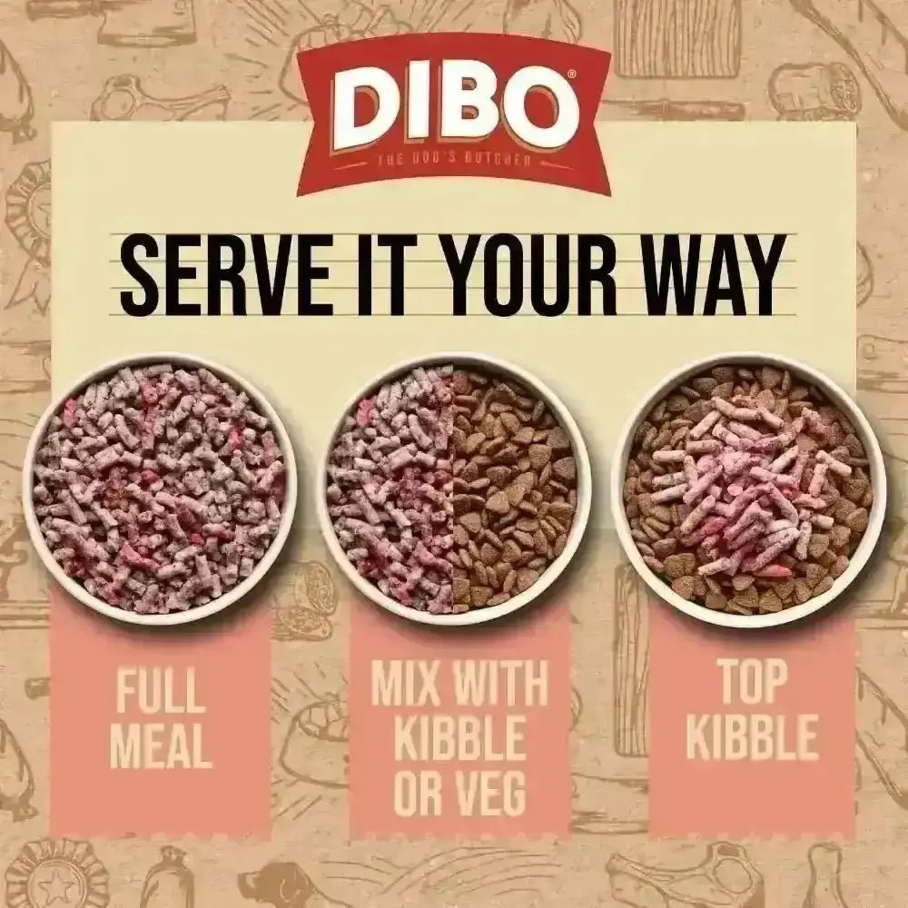 Dibo Freeflow Fozen Adult Dog Beef & Tripe - Natural Raw Food | Pet Shop