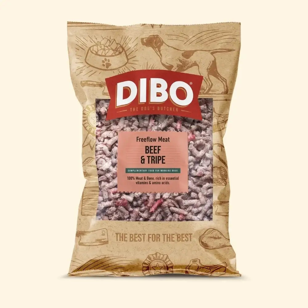 Dibo Freeflow Fozen Adult Dog Beef & Tripe - Natural Raw Food | Pet Shop