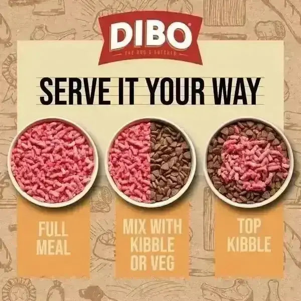 Dibo Freeflow Frozen Adult Dog Turkey Lamb & Offal - Natural Raw Food | Pet Shop
