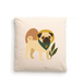 Dog Portrait Cushion Cover (Fairtrade Cotton) – By Breed - Pug