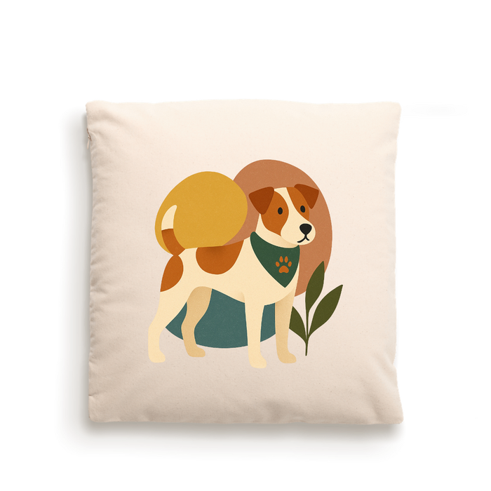 Dog Portrait Cushion Cover (Fairtrade Cotton) – By Breed - Jack Russell