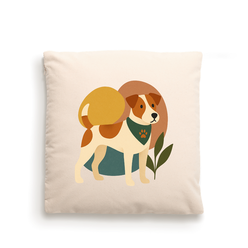 Dog Portrait Cushion Cover (Fairtrade Cotton) – By Breed - Jack Russell