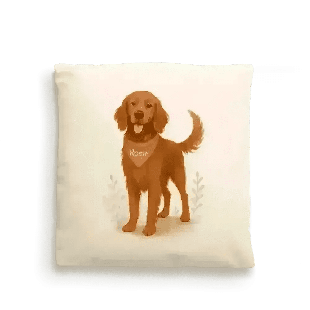 Dog Portrait Cushion Cover (Fairtrade Cotton) – Personalised - French Bull Dog