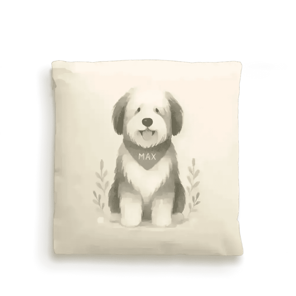 100% Cotton Custom Dog Cushion Cover – Personalised - Samoyed
