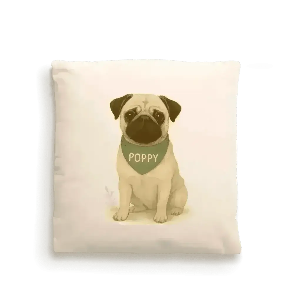 Dog Portrait Cushion Cover (Fairtrade Cotton) – Personalised - Cockapoo