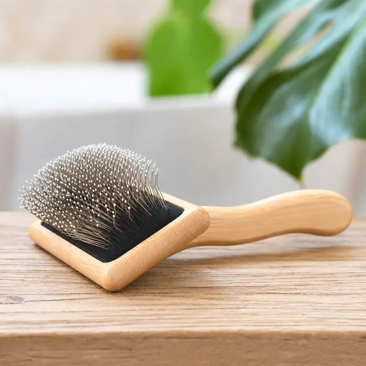 Dogwood Long Pin Slicker Brush Medium - Natural Pet Shop