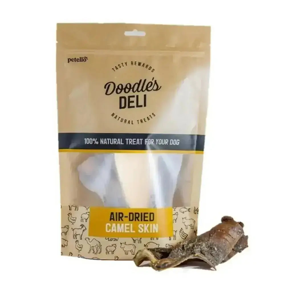 Doodles Deli Air Dried Camel Skin Dog Treat Bag