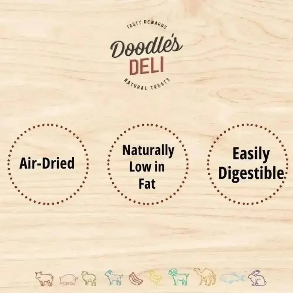 Doodles Deli air-dried smoked giant venison bone chew for dogs