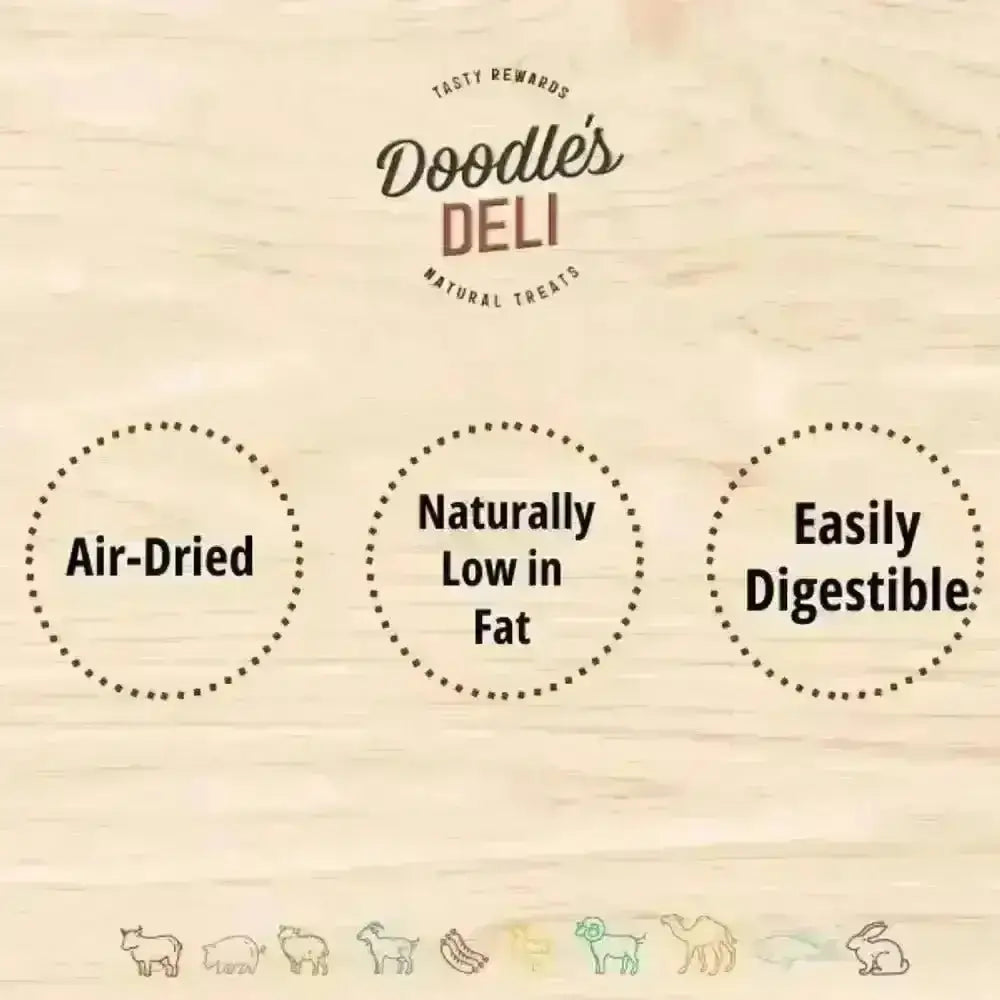 Doodles Deli air-dried smoked giant venison bone chew for dogs