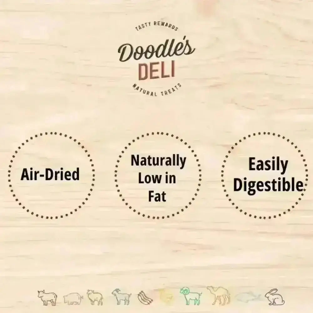 Doodles Deli air-dried water buffalo bully wrap supports strong muscles