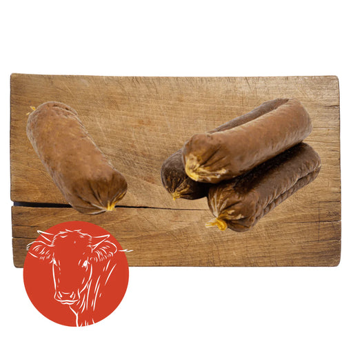 Dried Beef & Garlic Sausage - 1kg Bag - Natural Dog Chew