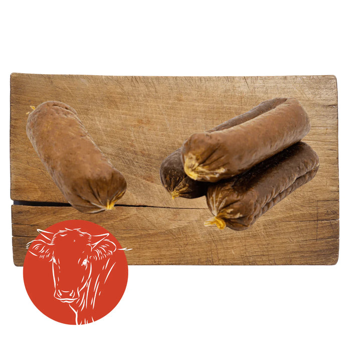 Dried Beef & Garlic Sausage - 1kg Bag - Natural Dog Chew