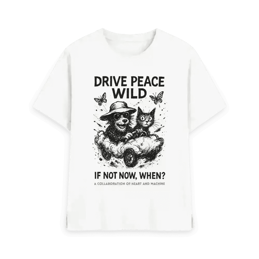 White Printed T-shirt Front