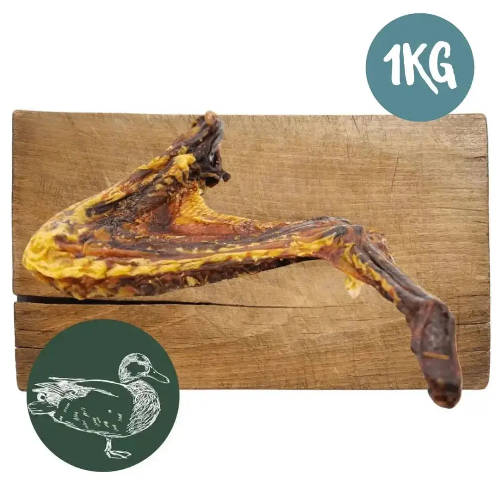 1kg bag of Pets Larder dried duck wings natural meat chew for dogs