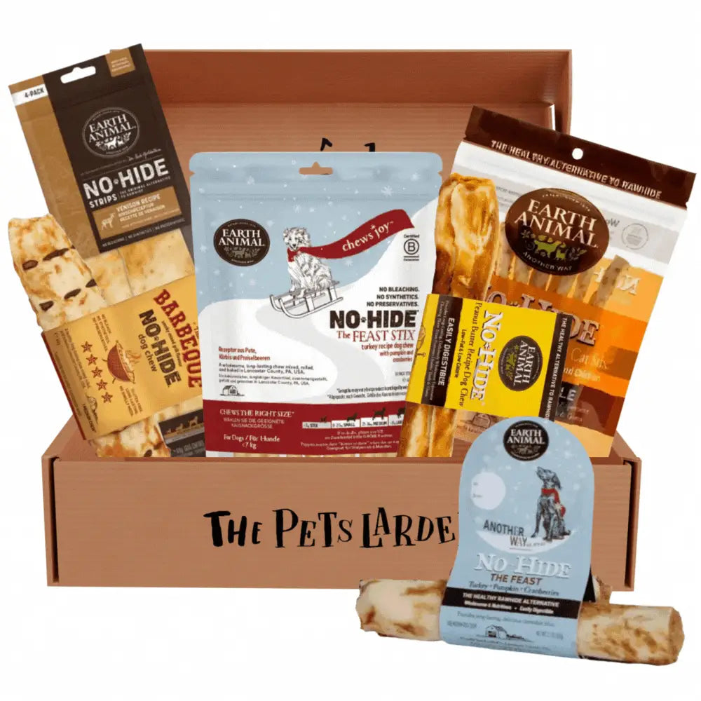 Earth Animal No-Hide Feast Stix Natural Calming Dog Treats Box