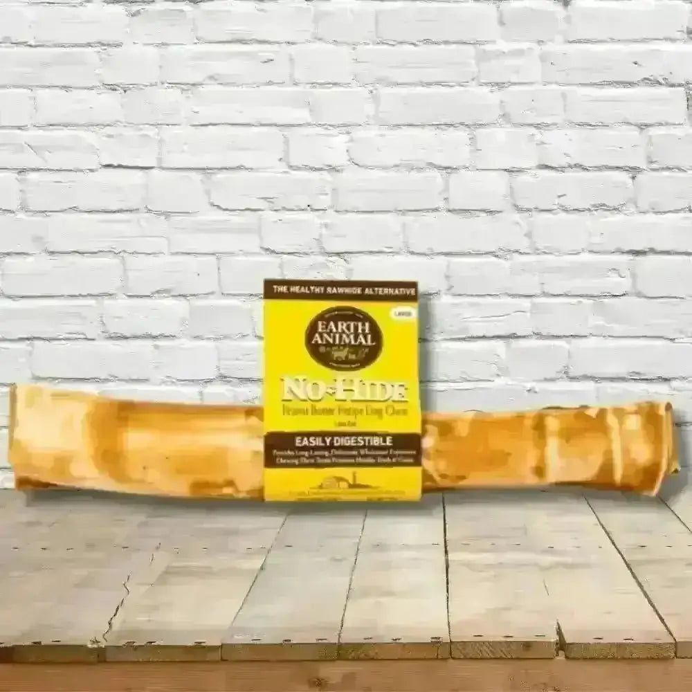 Earth Animal No-Hide Peanut Butter Chew large dog treat, natural, digestible, bacon flavor