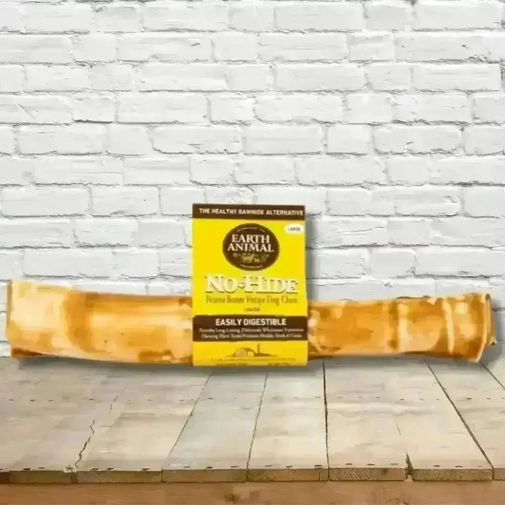 Earth Animal No-Hide Peanut Butter Chew large dog treat, natural, digestible, bacon flavor