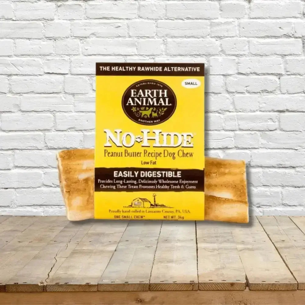 Earth Animal No-Hide Peanut Butter Chew for dogs, small size, natural peanut butter treat
