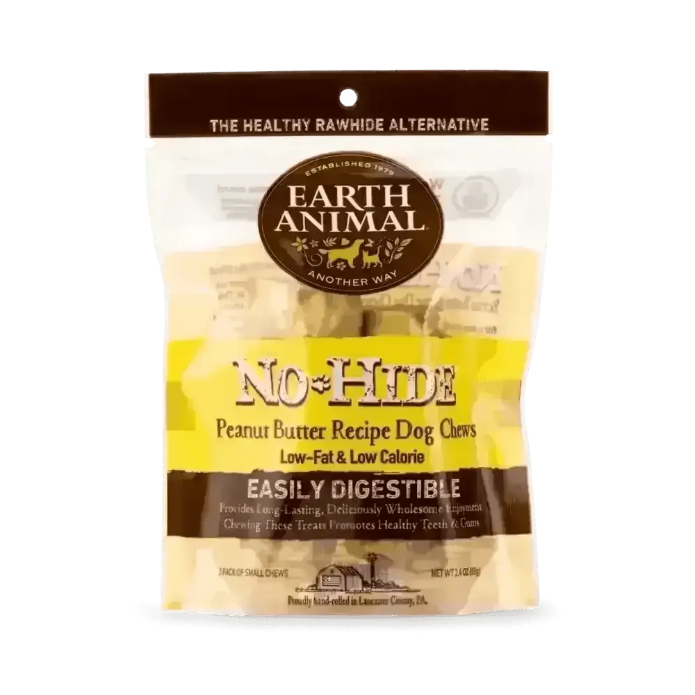 Earth Animal No-Hide Peanut Butter Small Chews for dogs, low-fat and low-calorie