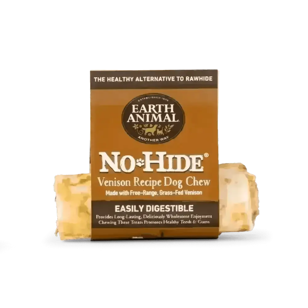 Earth Animal No-Hide Venison Chew for small dogs, easily digestible, made with free-range venison